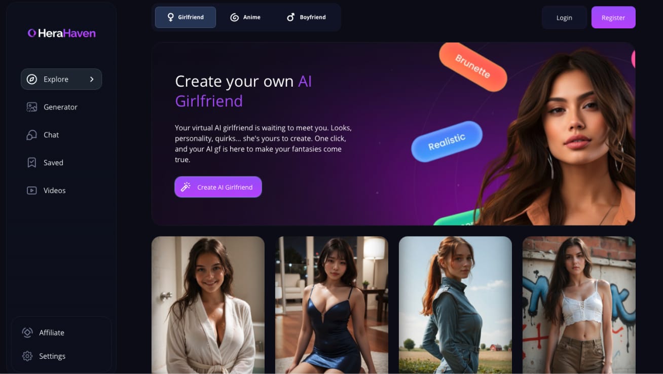 HeraHaven — homepage