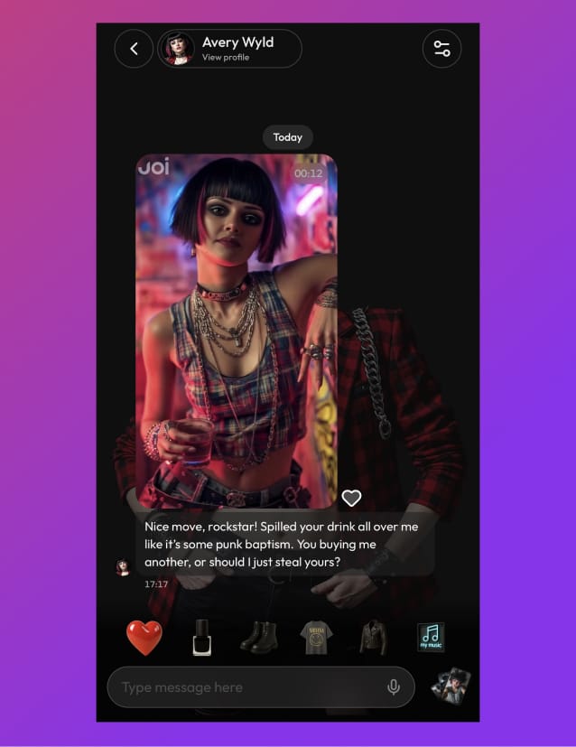 Joi AI chat example