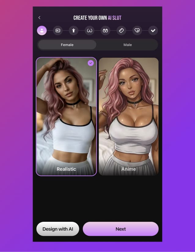 Lovescape character creation flow